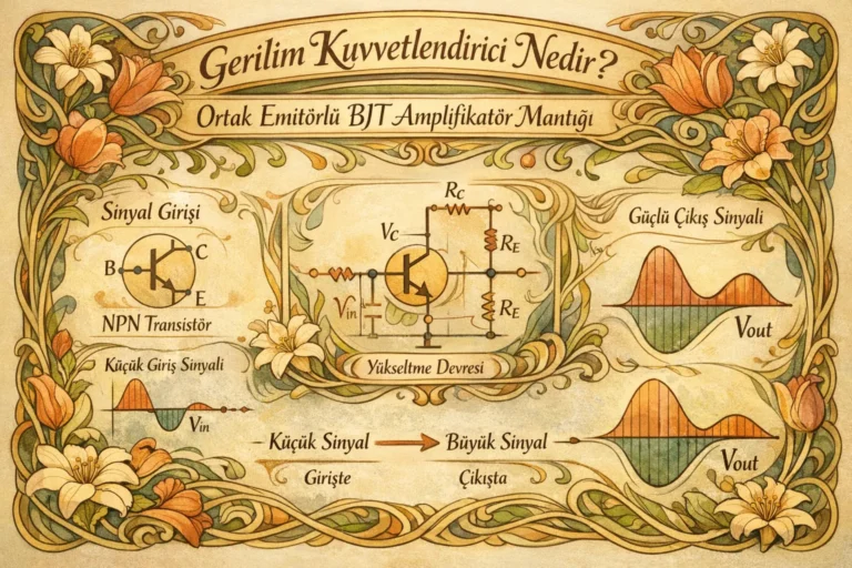 Gerilim Kuvvetlendirici Nedir? Ortak Emitörlü BJT Amplifikatör Mantığı